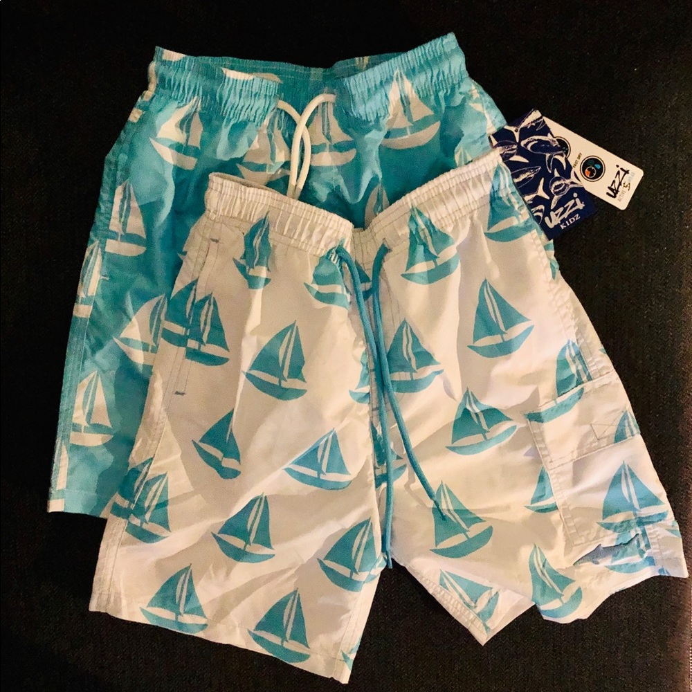 Set of 2  Swim trunks boys size S 2for $15